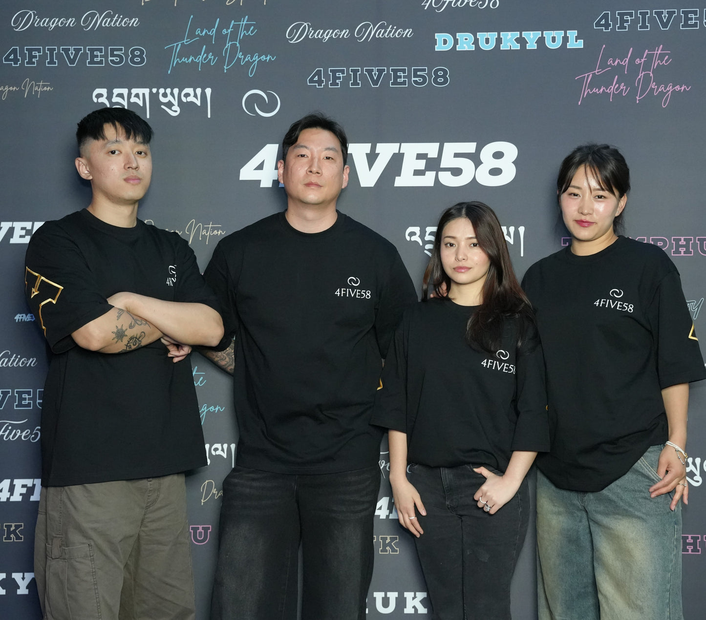 4FIVE58 Embroidered DRUK T-Shirt | Black | Dragon Nation Collection