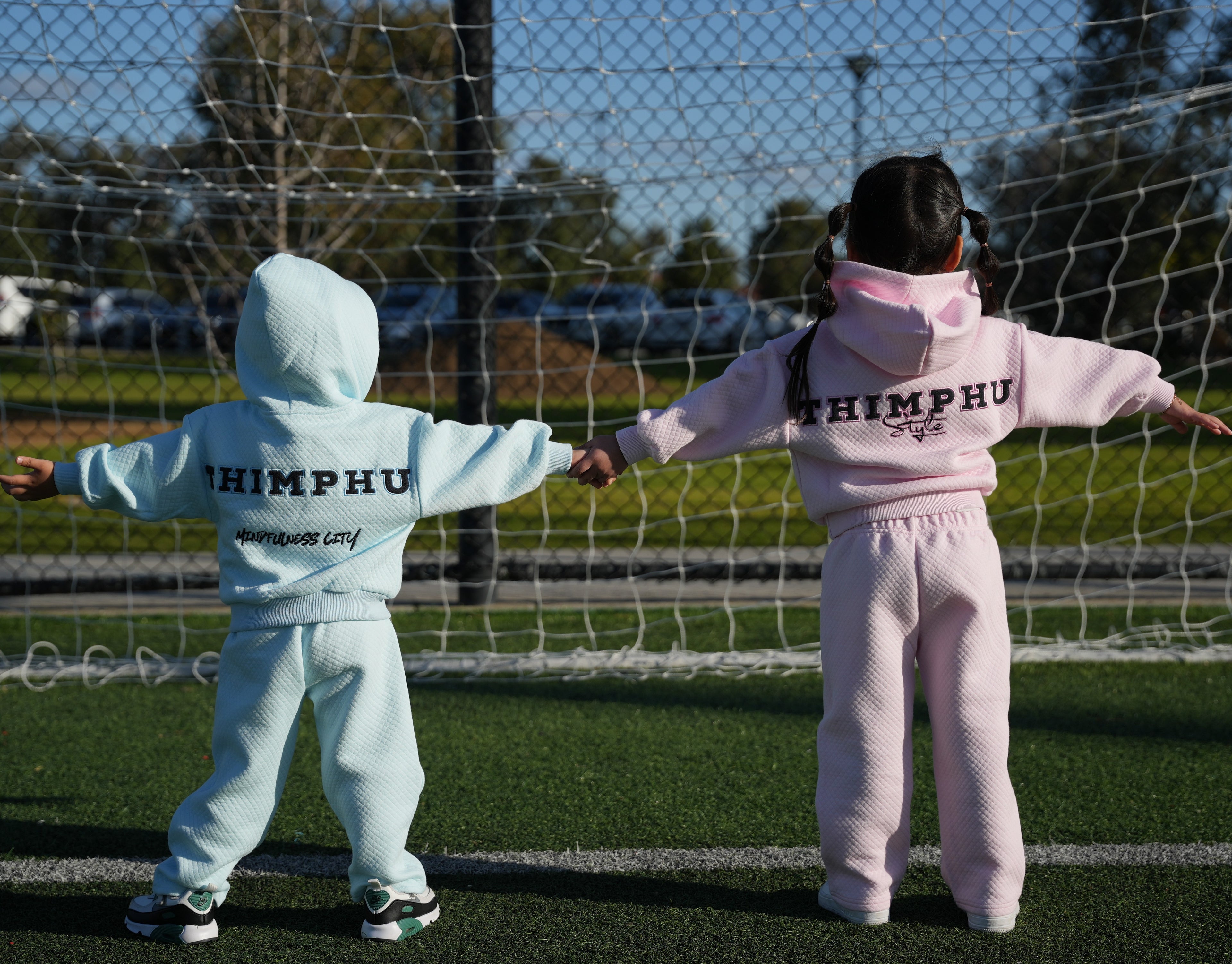 4FIVE58 Kids Thimphu Hoodie & Pant Set | Pink (40% OFF)