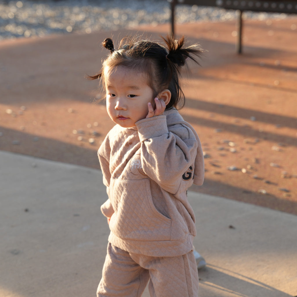 4FIVE58 Kids Gelephu Hoodie & Pant Set | Brown