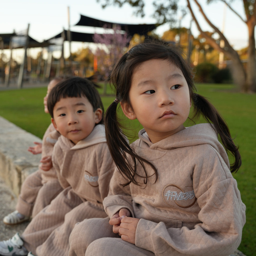 4FIVE58 Kids Gelephu Hoodie & Pant Set | Brown