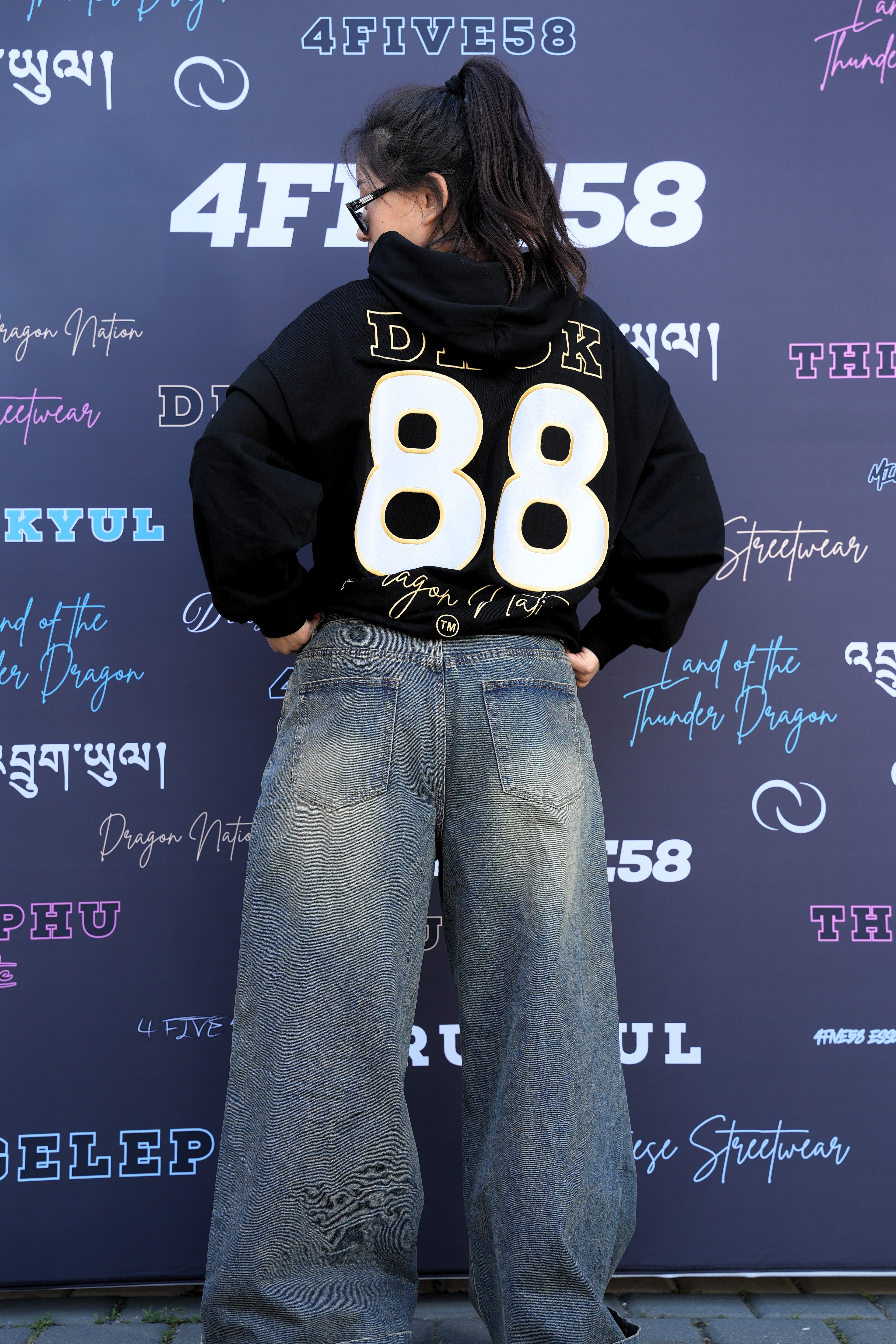 4FIVE58 Embroidered DRUK 88 Hoodie | Dragon Nation Collection (25% OFF)