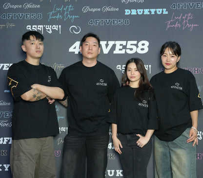 4FIVE58 Embroidered DRUK T-Shirt | Black | Dragon Nation Collection