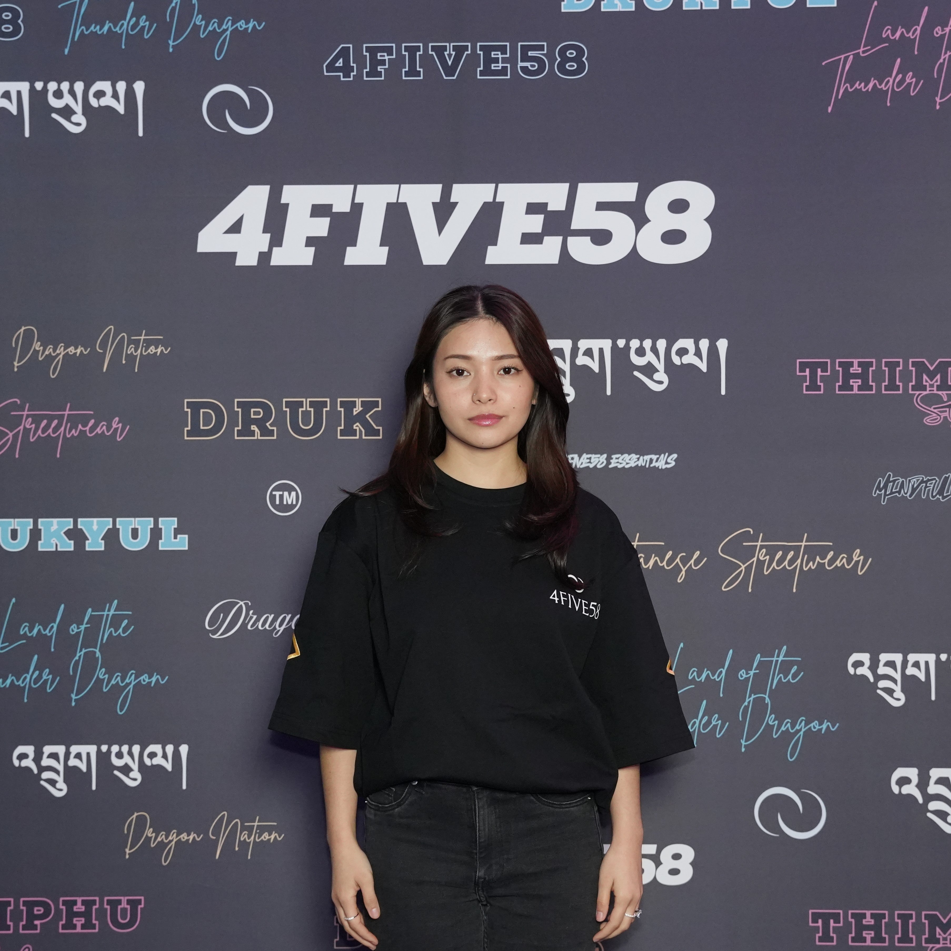 4FIVE58 Embroidered DRUK T-Shirt | Black | Dragon Nation Collection (20% OFF)