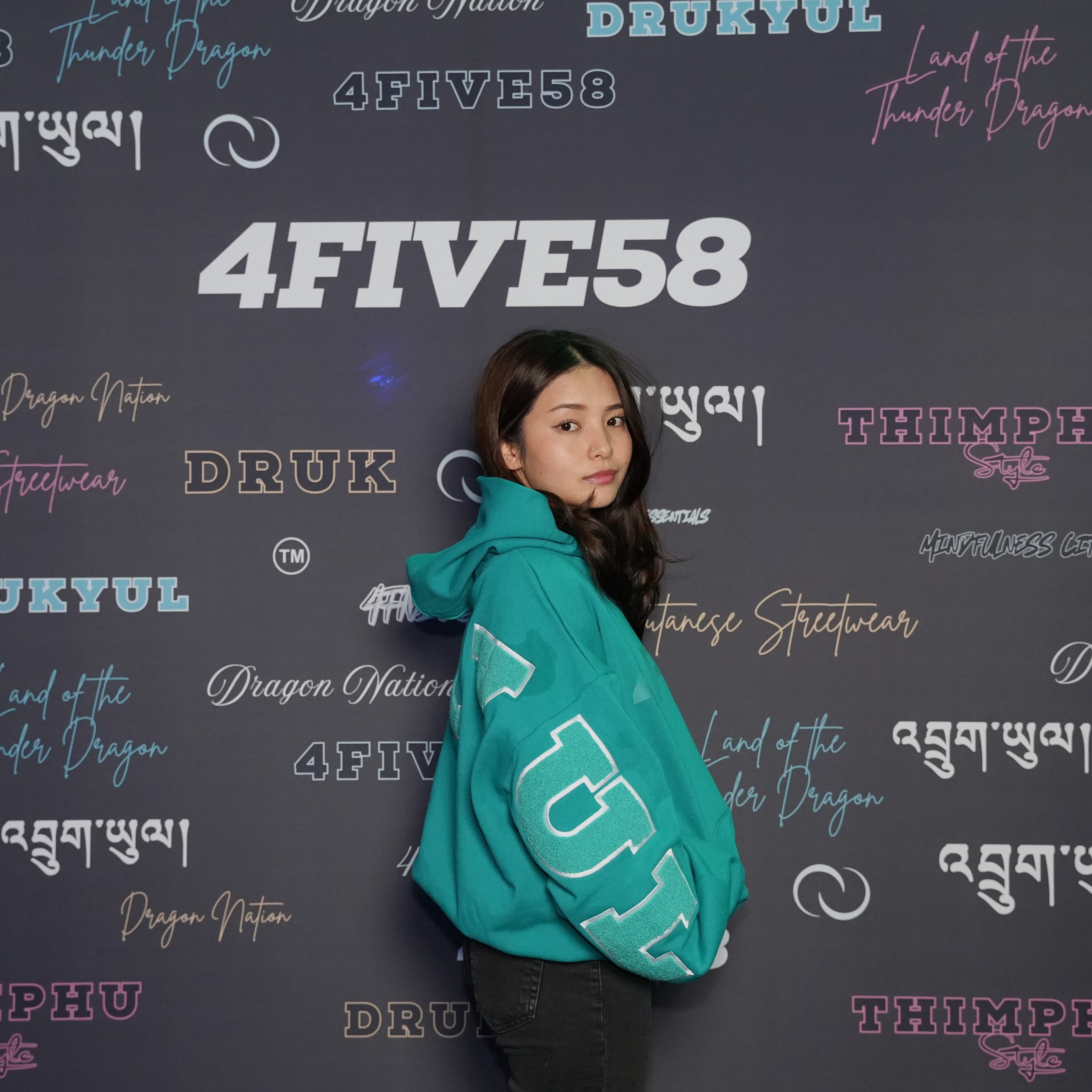 4FIVE58 Embroidered DRUKYUL Hoodie (10%)