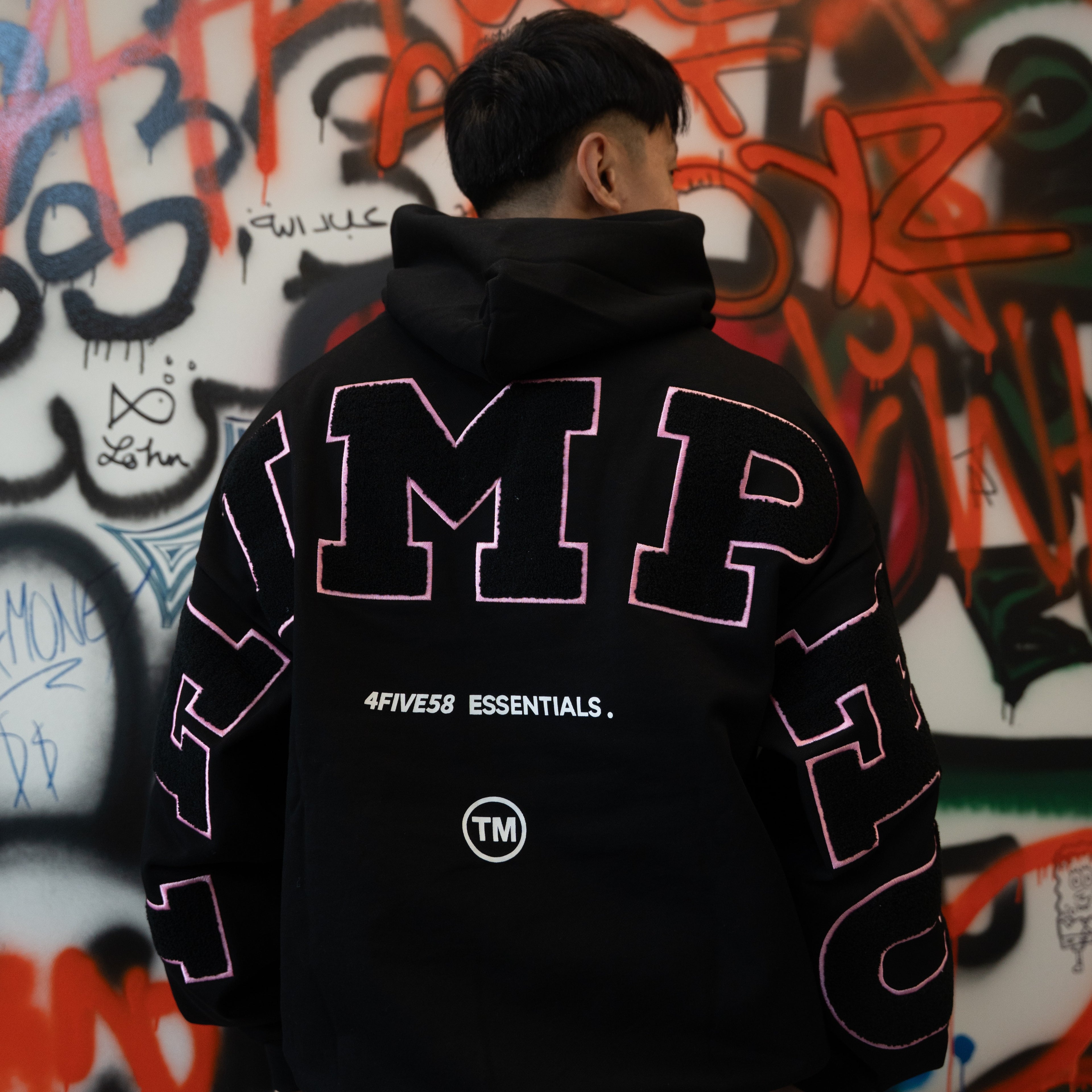 4FIVE58 THIMPHU Edition BLACK-PINK Hoodie | Essentials Collection (30% OFF)