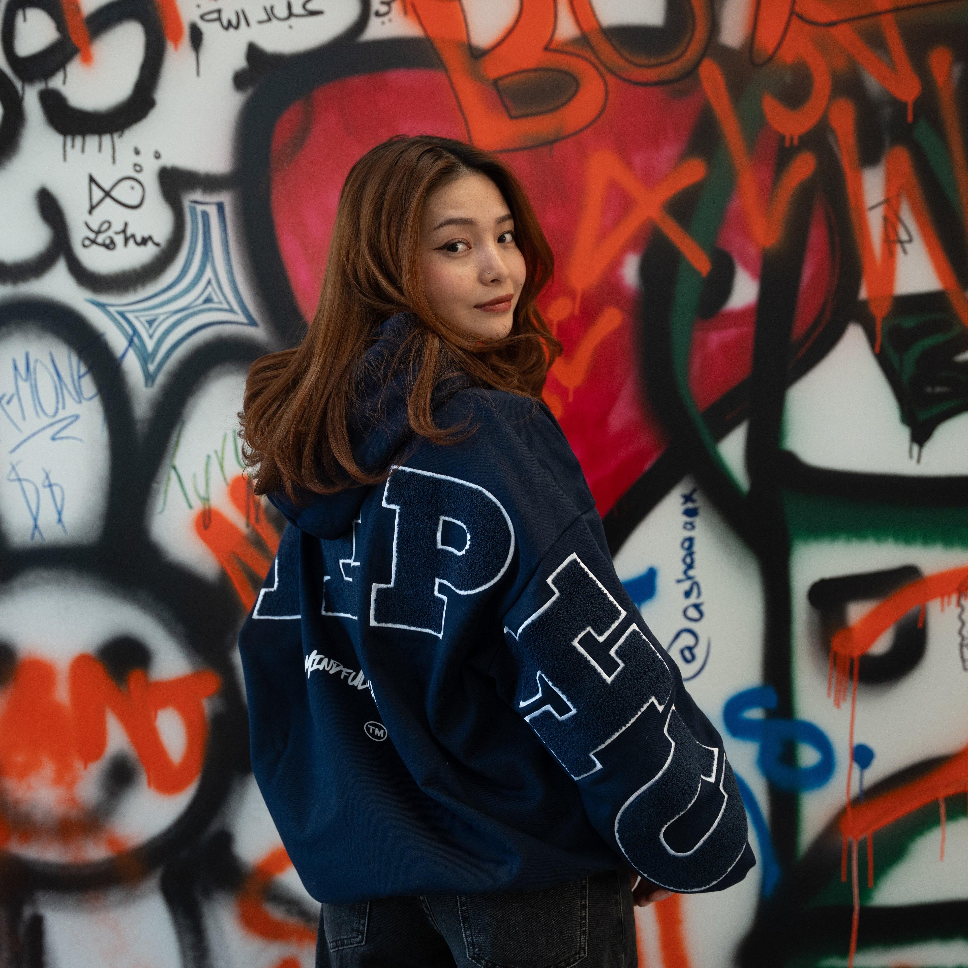 4FIVE58 GELEPHU Edition NAVY Hoodie | Essentials Collection (40% OFF)