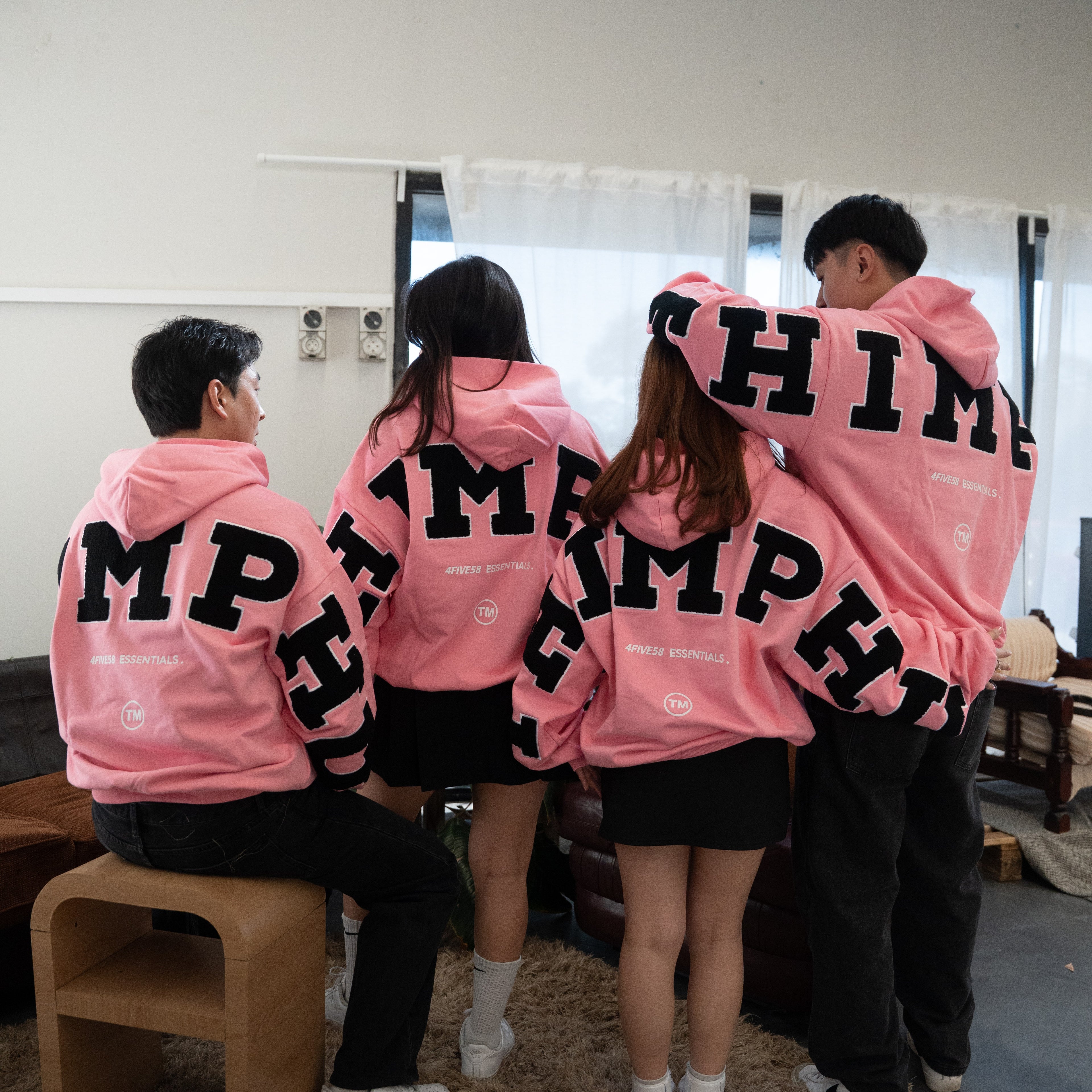 4FIVE58 THIMPHU Edition PINK-BLACK Hoodie | Essentials Collection (40%OFF)