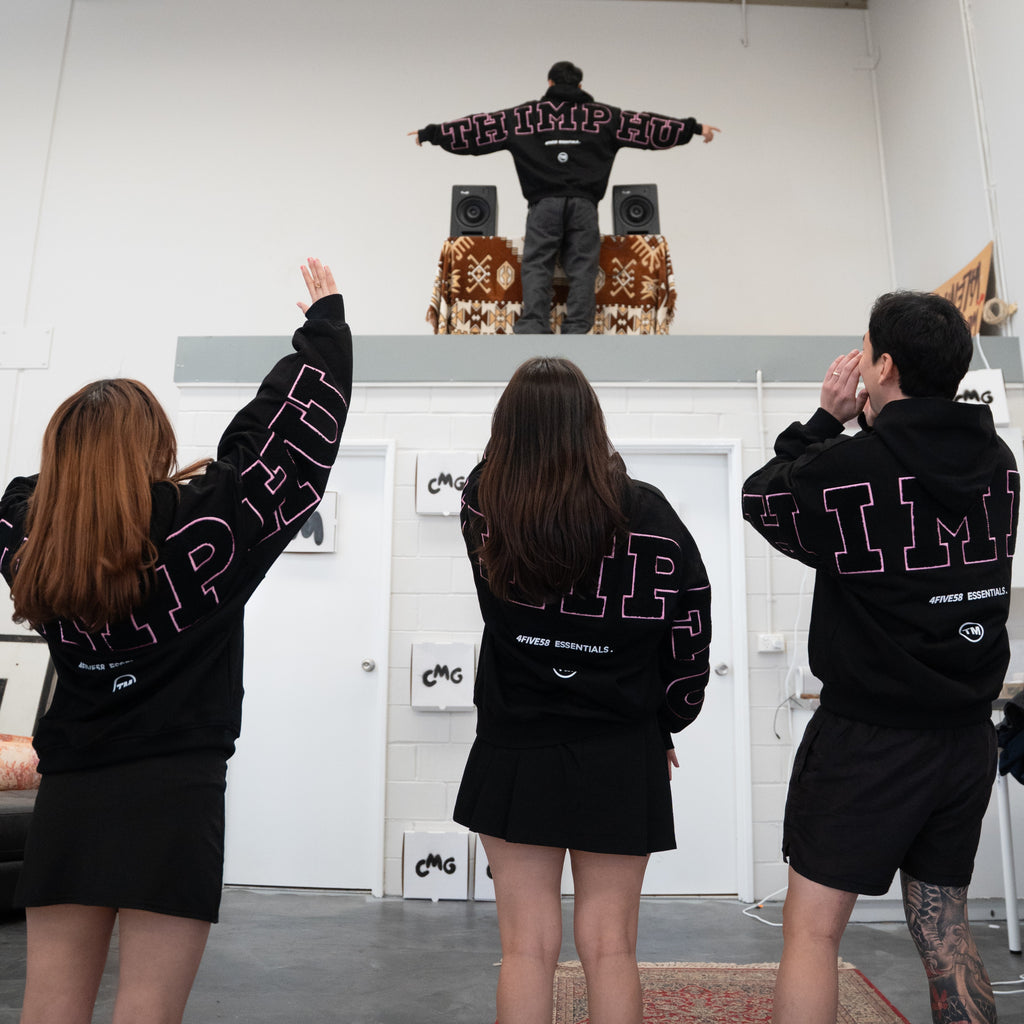4FIVE58 THIMPHU Edition BLACK-PINK Hoodie | Essentials Collection
