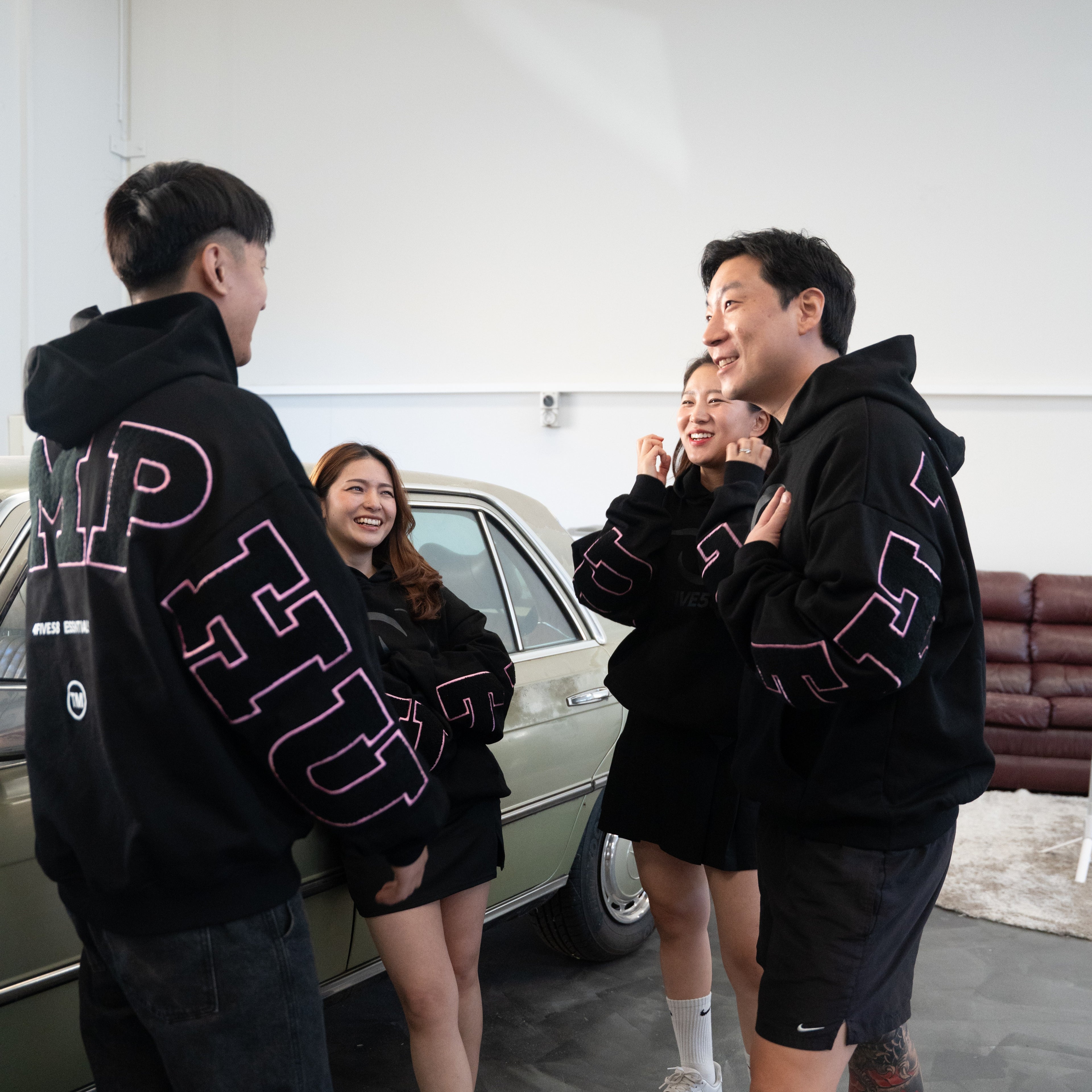 4FIVE58 THIMPHU Edition BLACK-PINK Hoodie | Essentials Collection (30% OFF)