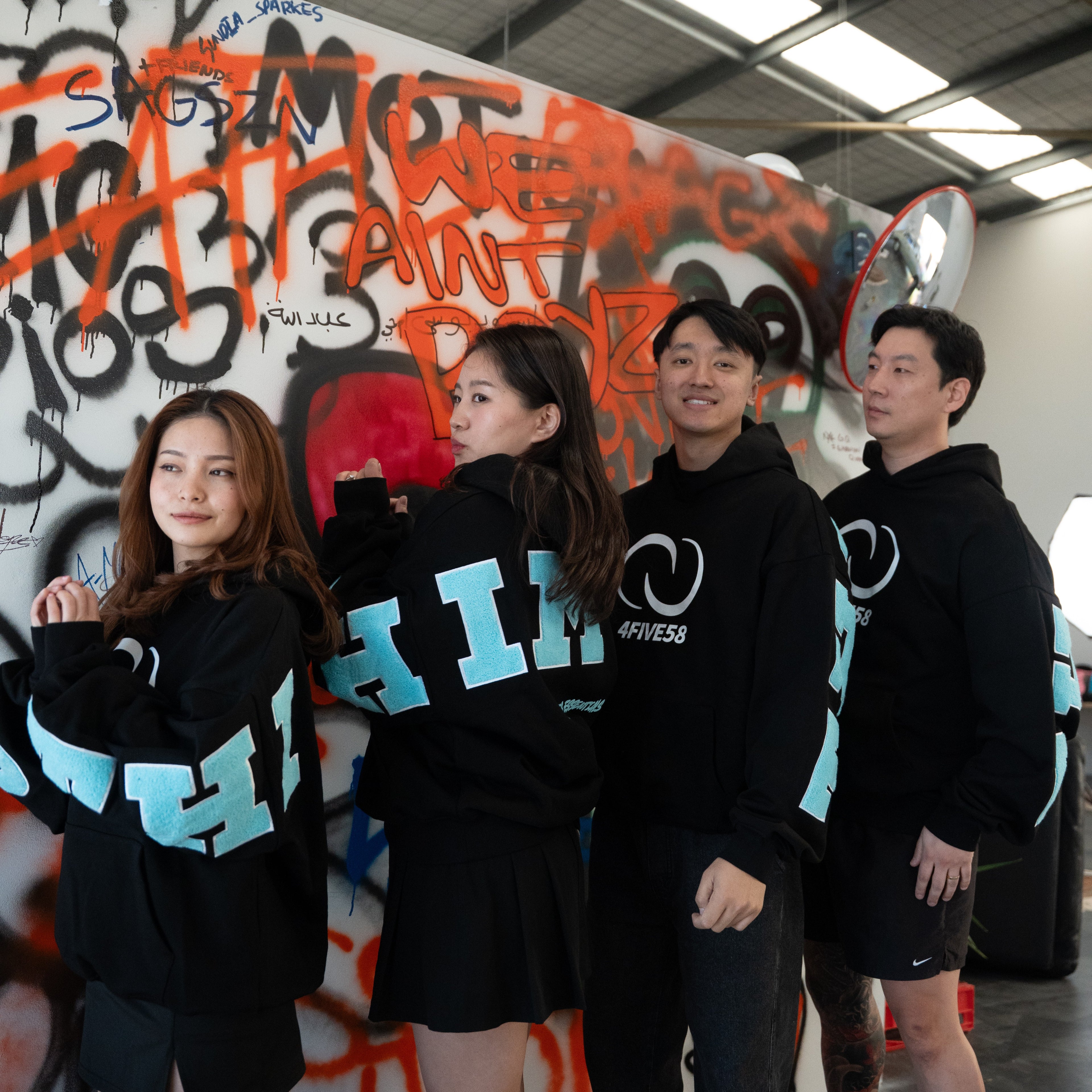 4FIVE58 THIMPHU Edition BLACK-BLUE Hoodie | Essentials Collection (30% OFF)